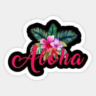 Aloha Hawaii From The Island - Feel the Aloha Flower Sticker